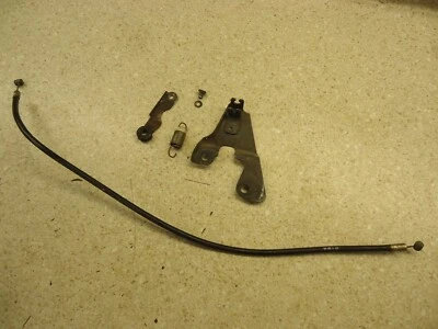 86-88 HONDA SHADOW VT700 SEAT LATCH LOCK CABLE w/ PARTS bracket VT700C OEM 1987 - Image 1 of 3