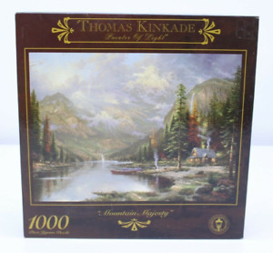 NEW Thomas Kinkade Puzzle Mountain Mystery 1000 Piece Painter of Light Lake Boat