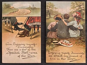 2 postales de cómic serie inmensamente disfrutándome ~ hombre y 2 mujeres y pies especiales - Imagen 1 de 4