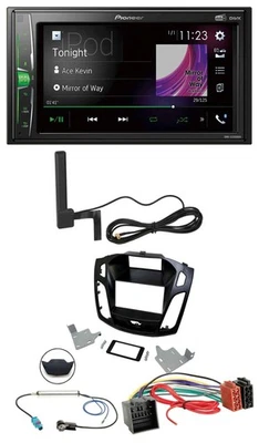 Pioneer MP3 DAB AUX 2DIN Bluetooth Autoradio für Ford Focus ab 2018 schwarz - Bild 1 von 4