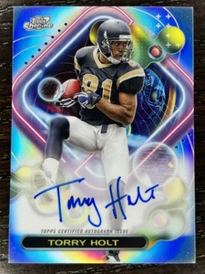 Torry Holt 2024 Composito Cosmic Topps Cromato Rifrattore su Scheda Auto! Arieti - Foto 1 di 2