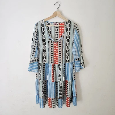 Joe Browns Tunic Top Womens Size UK 14 Multi Relaxed Oversized Kaftan Boho-Chic - Image 1 of 4
