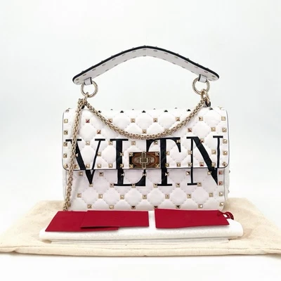 Bolso Valentino Garavani VLTN Rockstud Spike Solapa Cuero Acolchado Mediano Foto 1 de 4