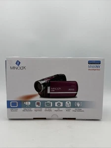 Videocamera Minolta MN90NV 1080p HD touchscreen viola marrone nuova scatola aperta - Foto 1 di 13