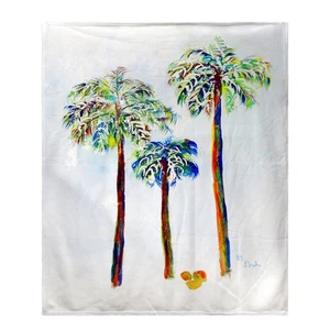 Betsy Drake Three Palms Fleece Throw - Picture 1 of 1