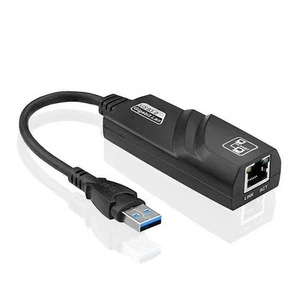 Quick Access USB Ethernet Adapter Compatible with Laptops and Consoles - Photo 1/12