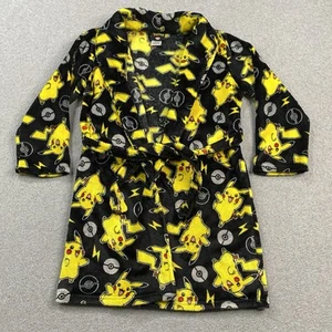 Official Pokemon Pikachu Bath Robe Kids Unisex Small Sleepwear Plush Boys FR - Picture 1 of 13