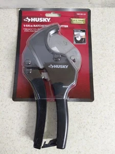 Husky 1-1/4 in.PVC, CPVC, PP, PEX and PE piping Ratcheting PVC Cutter  - Picture 1 of 4