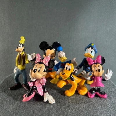 Disney Mickey Mouse Pluto Minnie Donald Goofy Figure Lot Cake Topper - Image 1 of 4