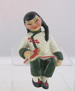 Ceramic Arts Studio Su-Lin Shelf Sitter in White & Green, 1950's - Picture 1 of 1