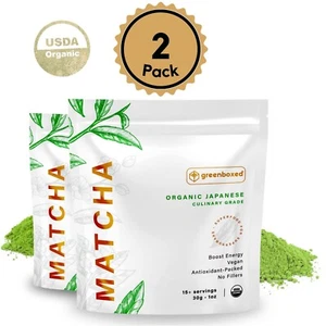🍵100% ORGANIC Matcha Powder Culinary Grade - Vegan Unsweetened 1 oz. (2-Pack) - Picture 1 of 8