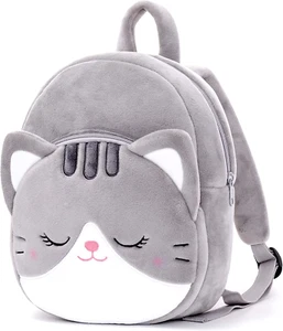Cat Toddler Backpack Plush Backpack Toddler Girls Backpack Cat Animal Kids Backp - Picture 1 of 12