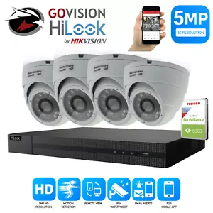 HIKVISION CCTV 1080P HD 5MP IR NIGHT VISION OUTDOOR DVR HOME SECURITY SYSTEM KIT - Picture 1 of 20
