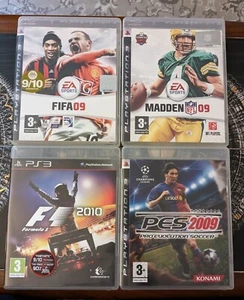 PS3 Games Bundle Of 4 : Madden NFL 09, FIFA 09, PES 2009, F1 2010 All VGC - Picture 1 of 10