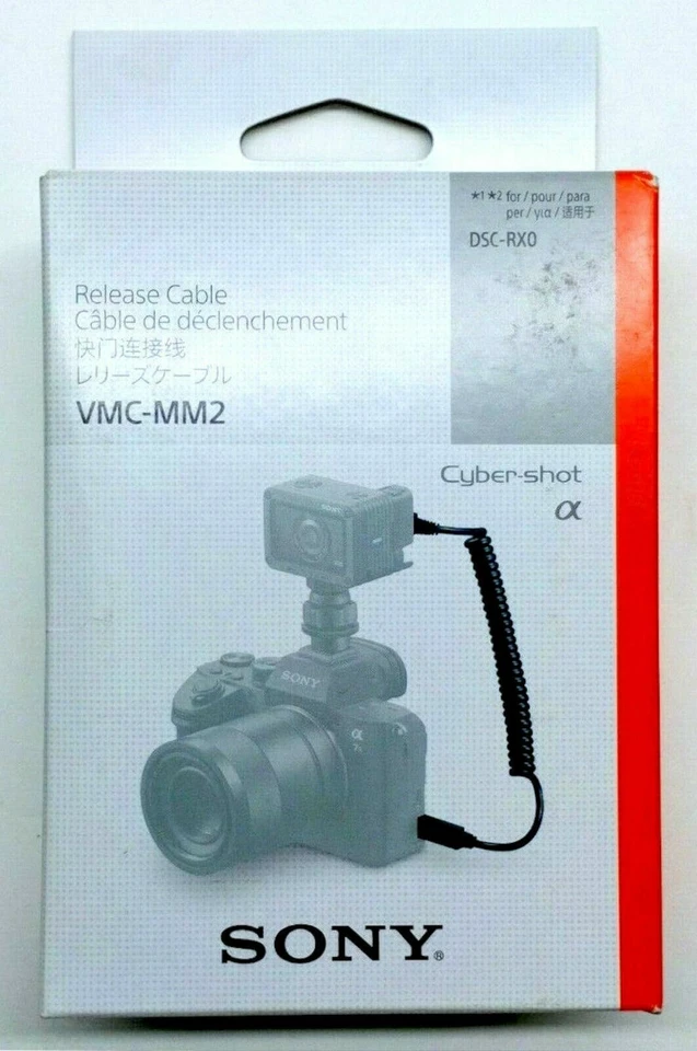 NEW Sony VMC-MM2 Coiled Release Cable DSC-RX0 Dual Camera Sync 1.65' MicroUSB - Image 1 of 1
