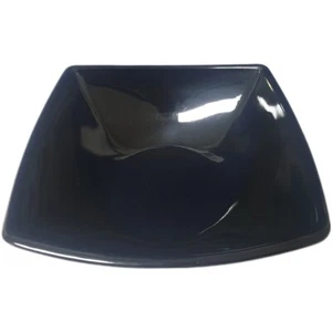 Black Melamine Round Side & Dinner Plate Square Bowls Oval Platters - Reusable - Picture 1 of 6