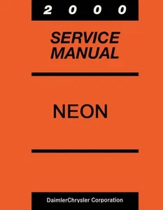 Dodge Neon Plymouth 2000 Neon Shop servicio manual de reparación - Imagen 1 de 1