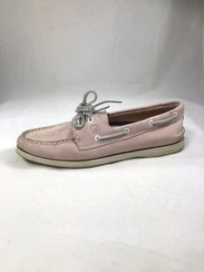 Gently Used SPERRY TOP-SIDER Pink Nubuck Leather Boat Shoes Women's US 9 1/2 - Picture 1 of 5