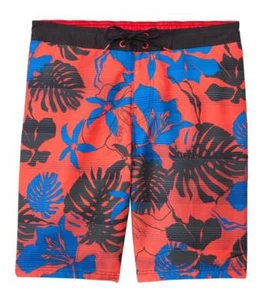Men's Size M Tropical Print Mesh-Lined Swim Trunks, Board Shorts, Bathing Suit - Picture 1 of 3