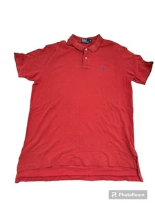 Polo Ralph Lauren Shirt Mens XL Salmon Red Polo Classic Fit Short Sleeve Cotton - Picture 1 of 5