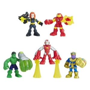 Marvel Super Hero Adventures The Power Up Squad New Hulk Thanos Iron Man Heroes - Picture 1 of 9