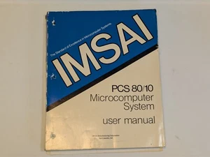 IMSAI 8080 PCS 80/10 Microcomputer System Original User Manual 1977 RARE - Imagen 1 de 7