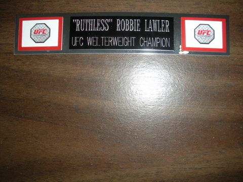 ROBBIE LAWLER (UFC) NAMEPLATE FOR SIGNED TRUNKS DISPLAY/PHOTO/PLAQUE Cover