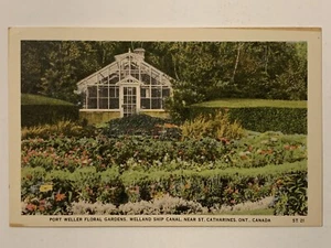 Vintage Port Weller Floral Gardens Postcard Welland Ship Canal Ontario Canada - Picture 1 of 5