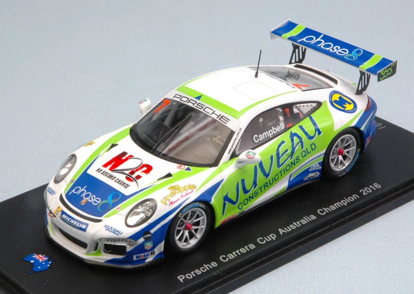 Modellino auto scala 1:43 Spark Model  PORSCHE CARRERA CUP AUSTRALIA CHAMPION... - Immagine 1 di 1