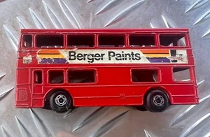 Matchbox #17 Lesney ENGLAND 1972 DOUBLE-DECKER BUS Berger Paints Daimler RED VTG - Picture 1 of 10