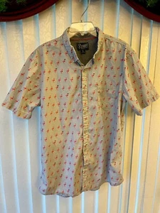 Retrofit Mens Button Up Flamingo Shirt Size XL - Picture 1 of 3