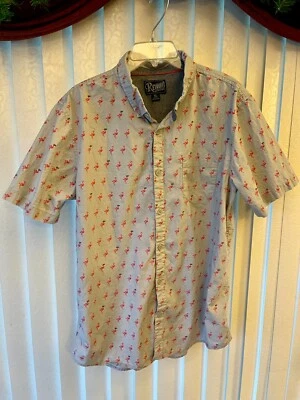 Retrofit Mens Button Up Flamingo Shirt Size XL - Image 1 of 3