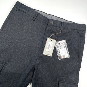 NWTs Canali Impeccabile Wool Dress Pants Cargo Side Pocket Men 30 (46 EU) Grey - Picture 1 of 14