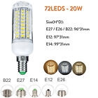 12v Dimmable Led Corn Light Bulbs Es E27 E14 Bc B22 20w 5730 Smd Lamps 220v 240v
