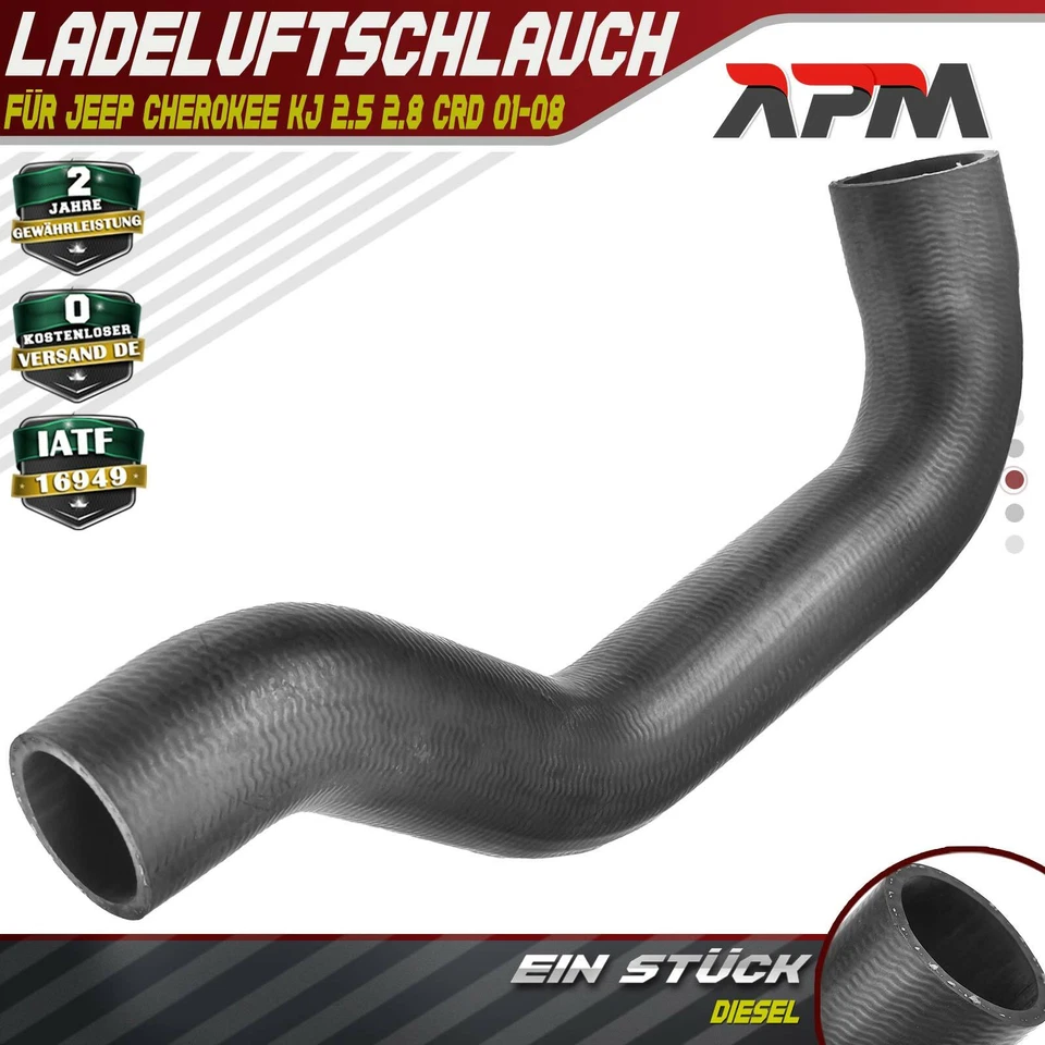 Ladeluftschlauch Turboschlauch für Jeep Cherokee KJ 2.5 2.8 CRD 01-08 55038729AA - Bild 1 von 4
