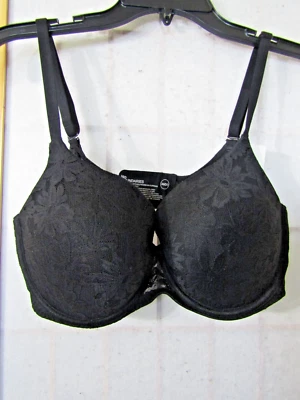Nuevo con etiquetas Sujetador para mujer No Boundaries ligeramente forrado push up negro nailon/spandex 36DD Foto 1 de 4