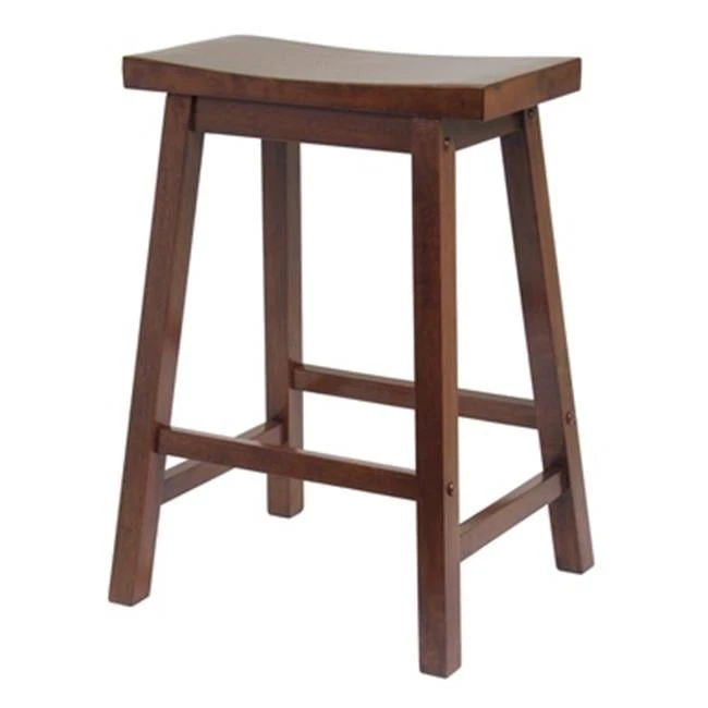 Winsome 94084 24 Inch Saddle Seat Stool - Walnut - Image 1 of 1