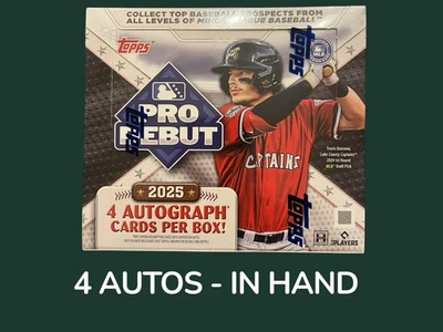 2025 Topps Pro Debut Baseball - Hobby Box - 4 AUTOS Per Box - IN HAND SHIPS NOW! - Image 1 of 4