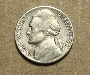 Moneda real de níquel Jefferson 1948 S 91013206-05 - Imagen 1 de 2
