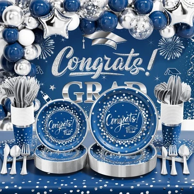 2025 Graduation Party Supplies 245 PCS (25 Guest) Graduation Party Decoration... - Image 1 of 4