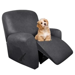 Recliner Chair Covers - 4 Pieces Leather Like Large Recliner Covers with Pock... - Picture 1 of 9