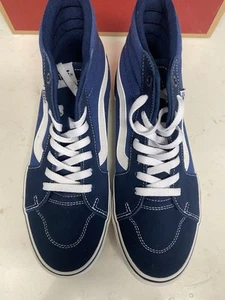 NWB Vans Fillmore Hi Men's Size 8.5 Blue Suede Canvas Skate Shoes Sneakers - Picture 1 of 5