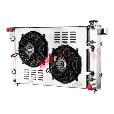 3 Row Aluminum Radiator&Shroud Fan fit 94-02 Dodge Ram 1500 2500 ,3500 5.2L,5.9L Foto 1 de 4