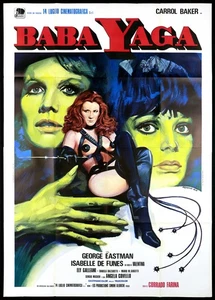 BABA YAGA MANIFESTO CARROLL BAKER CREPAX VALENTINA IAIA ART 1973 MOVIE POSTER 4F - Picture 1 of 1