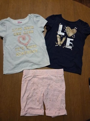 Epic Threads Conjunto de Camiseta Pantalones Cortos Azul Marino Rosa Dorado Mezcla y Combinación Talla 6 Niñas Foto 1 de 4