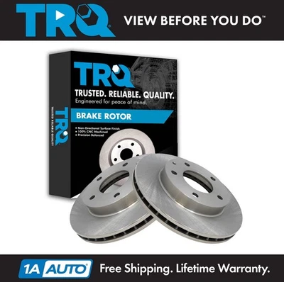 TRQ Front Brake Rotor Left & Right Pair Set of 2 for Mazda 626 Ford Probe - Image 1 of 3