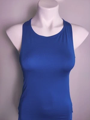 Camiseta sin mangas ASICS Performance atlética espalda deportiva negra talla XS azul usada en excelente estado Foto 1 de 4