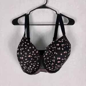 Freya New Shape Demi Black with Pink Wild Animal Print Bra Size 36K - Picture 1 of 10