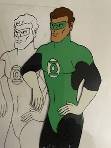 GREEN LANTERN FLASH 3 LOT JUSTICE LEAGUE SUPER FRIENDS ANIMATION PRODUCTION CEL - Bild 1 von 5