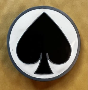 SPADE BELT BUCKLE NEW APPROXIMATELY 2 1/2" ROUND - Picture 1 of 2